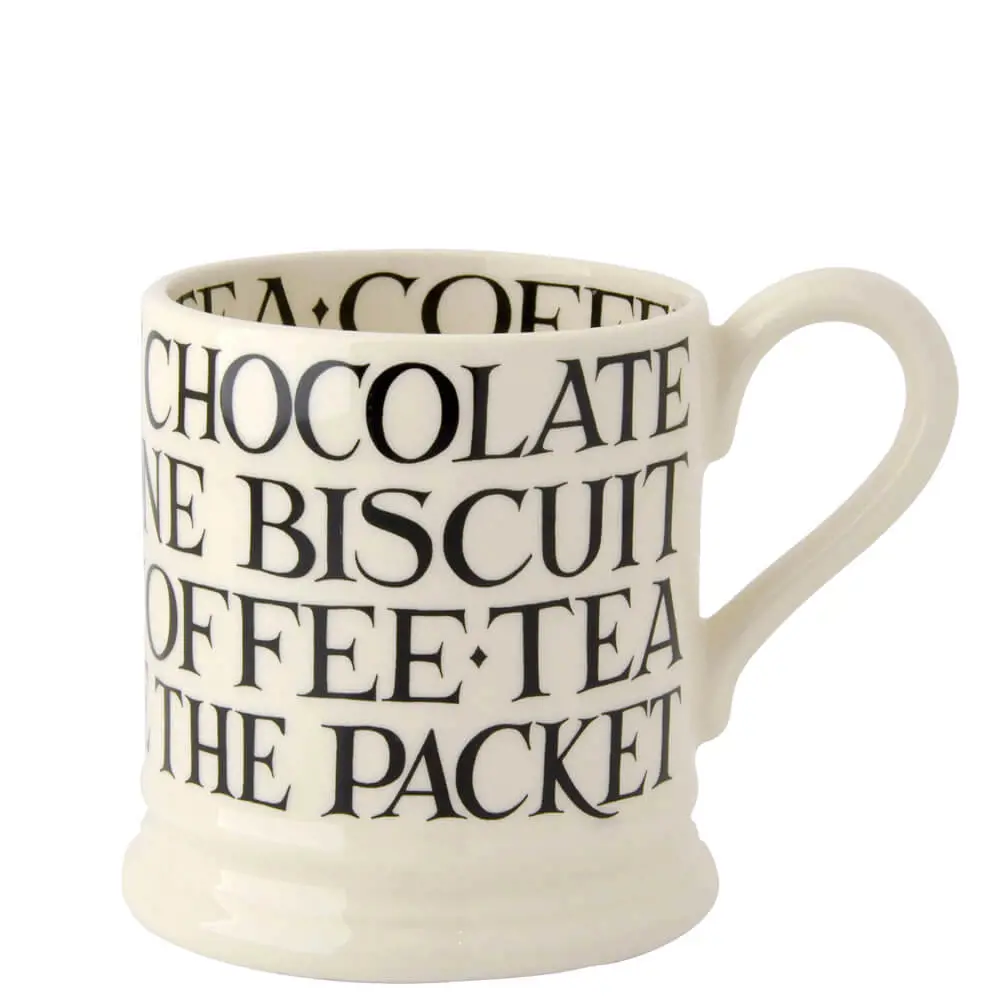 Emma Bridgewater Black Toast All Over Writing Mug